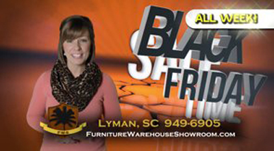 Furniture Warehouse Showroom Black Friday Sale